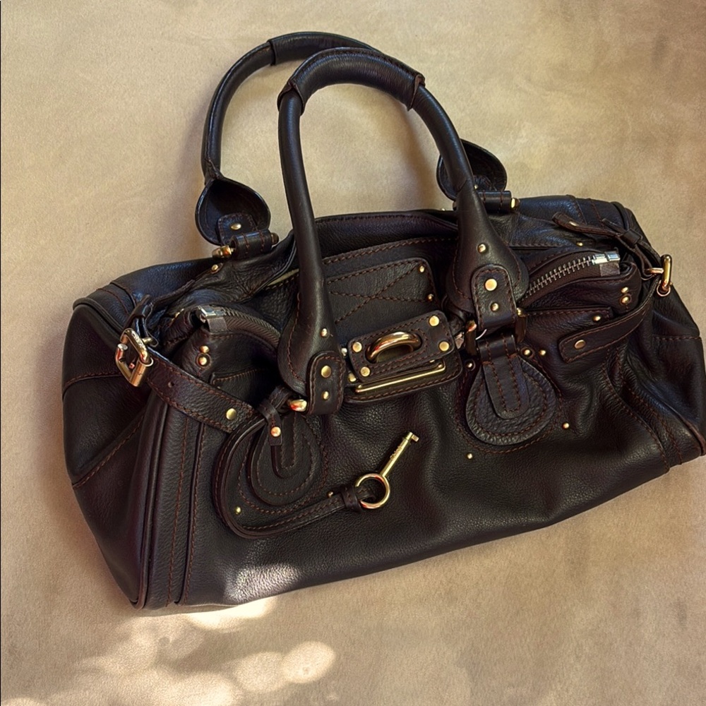 Chloe Paddington dark brown small shoulder bag